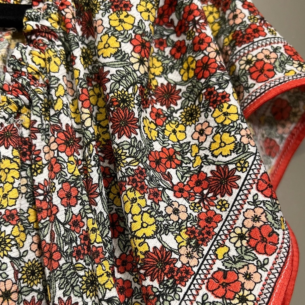 NWT Max Studio Red Floral Tiered Midi Dress Size Large - Picture 5 of 8